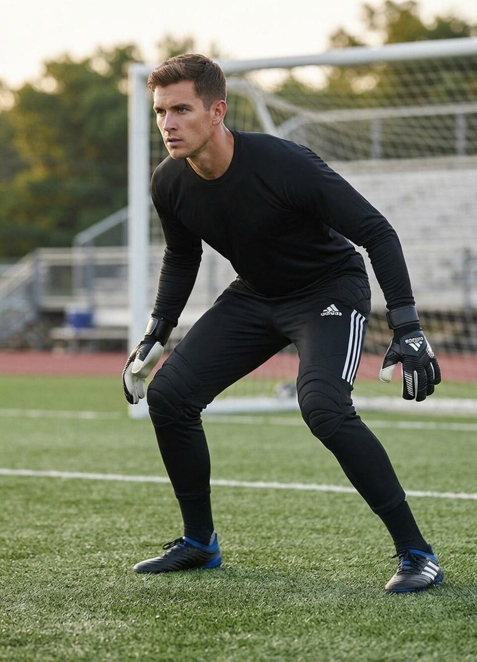 Adidas Tierro 13 Goalkeeper Pants Black Padded Soccer Goalie Training Gear M